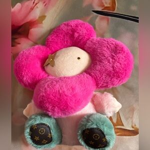 Fashion Lux Pink and Green Plush Flower Toy